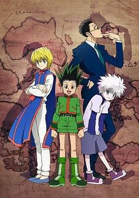 Hunter x Hunter : visuel officiel avec Gon, Killua, Kurapika et Leorio