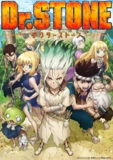 Dr. Stone : affiche avec Senku pour un article sur les anime de science et d’aventure
