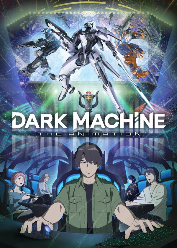 DARK MACHINE THE ANIMATION visuel principal avec mechas et joueurs