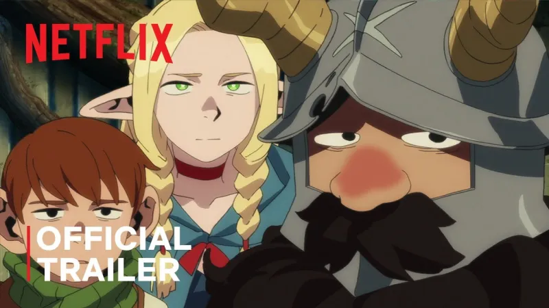 Delicious in Dungeon - visuel du trailer officiel avec Laios et son groupe