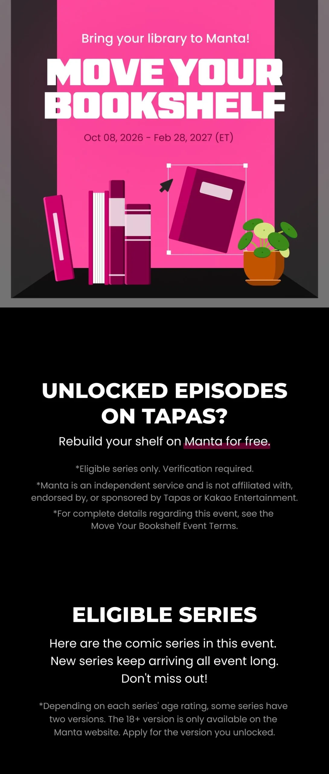 Manta s'ouvre aux créateurs indépendants et aide les lecteurs de Tapas à récupérer leurs webtoons