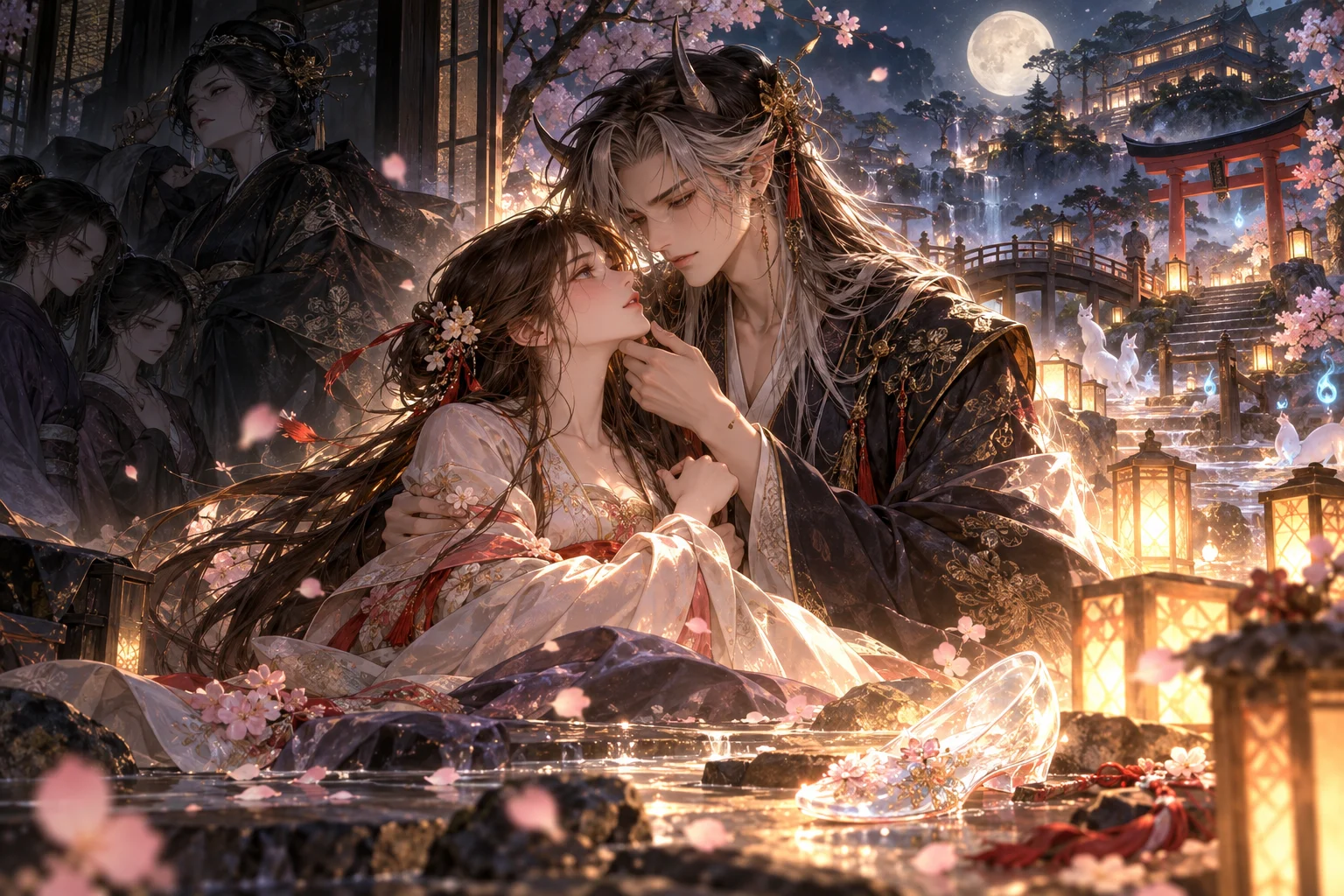 Illustration originale générée par IA pour The Ogre's Bride, visuel non officiel