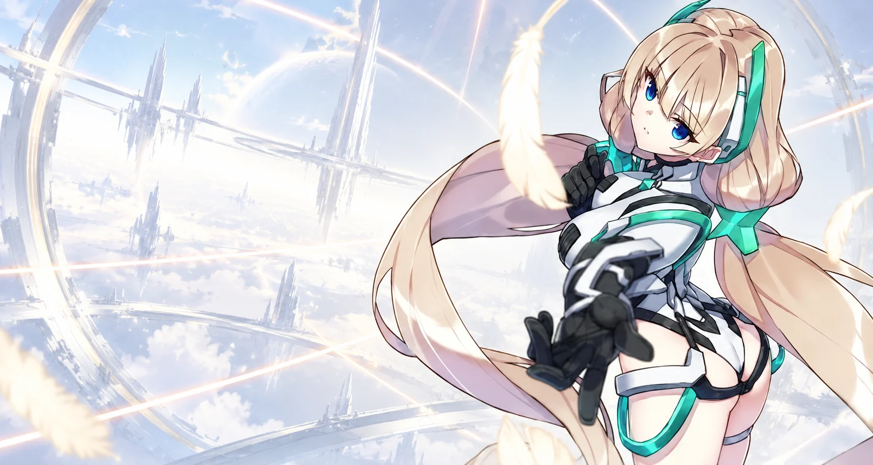 Expelled from Paradise -The Stellar Angel-, illustration promotionnelle retouchée par IA, visuel non officiel