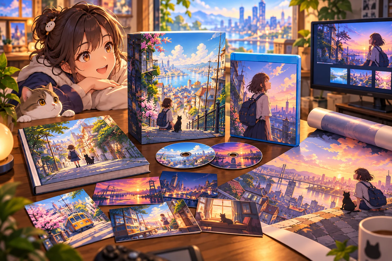 Illustration éditoriale originale de CITY The Animation pour l'annonce du Blu-ray collector de décembre 2026, visuel non officiel généré par IA