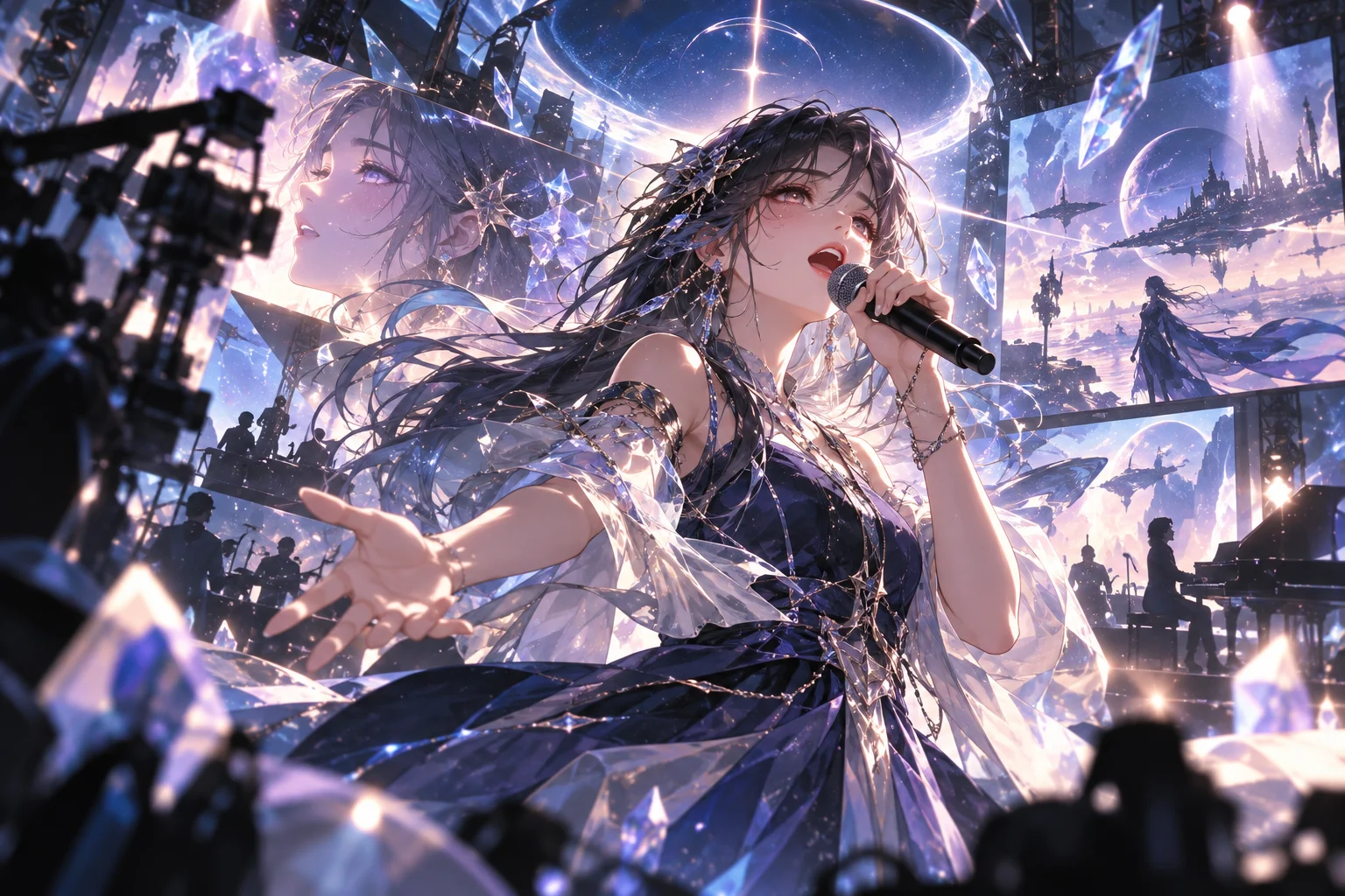 Illustration originale générée par IA pour l'article GROTESQQQUE et la chanson TERASE de Mika Ichinose, visuel non officiel
