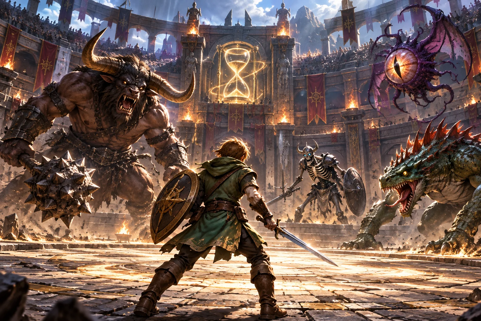 Illustration éditoriale originale générée par IA pour Zelda Ocarina of Time sur Nintendo Switch 2, visuel non officiel