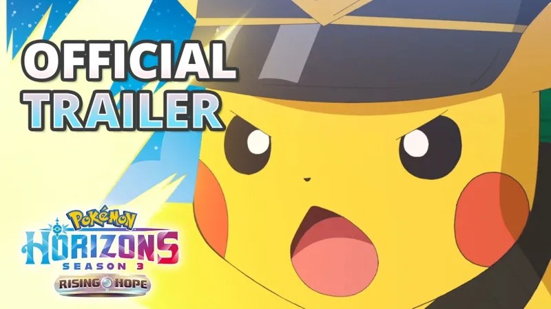 Pokémon Horizons saison 3 - visuel du trailer officiel avec Liko et Roy