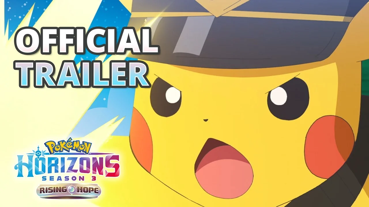 Pokémon Horizons saison 3 - visuel du trailer officiel avec Liko et Roy
