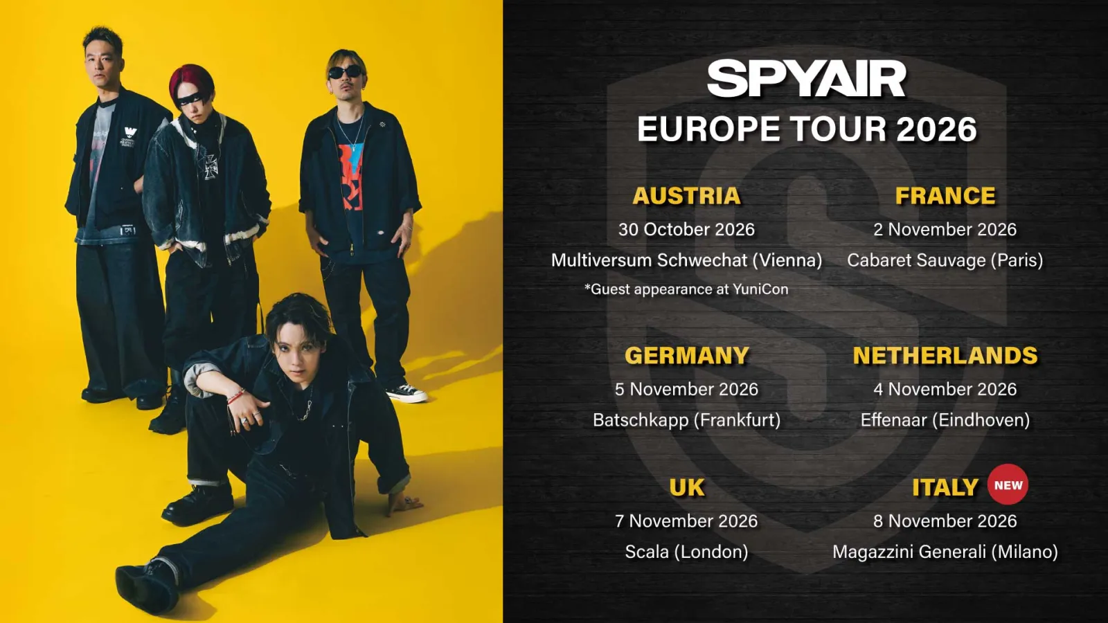 SPYAIR revient à Paris en 2026 : tournée européenne, Haikyu!! et révélations du groupe