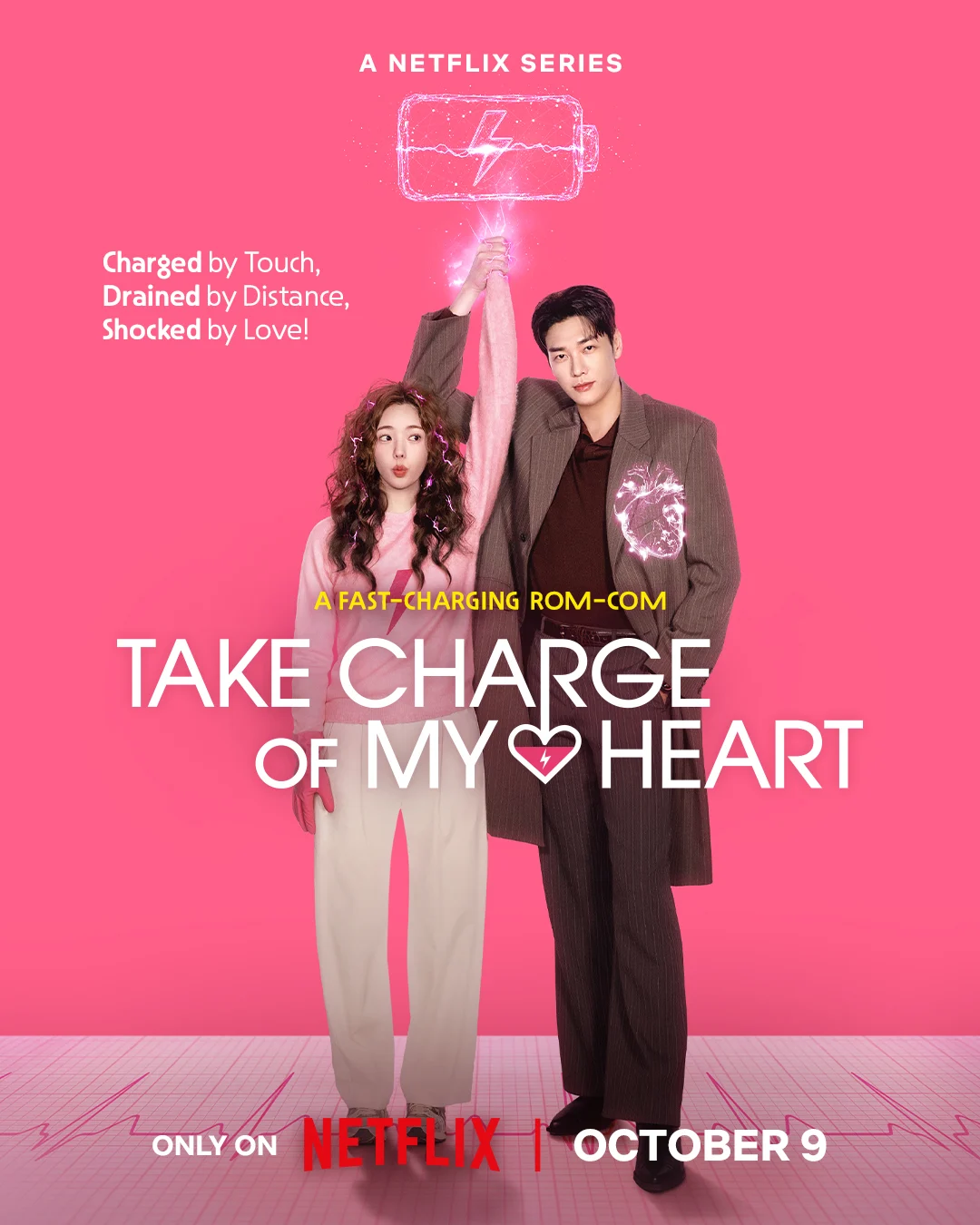 Affiche officielle Take Charge of My Heart avec les deux acteurs