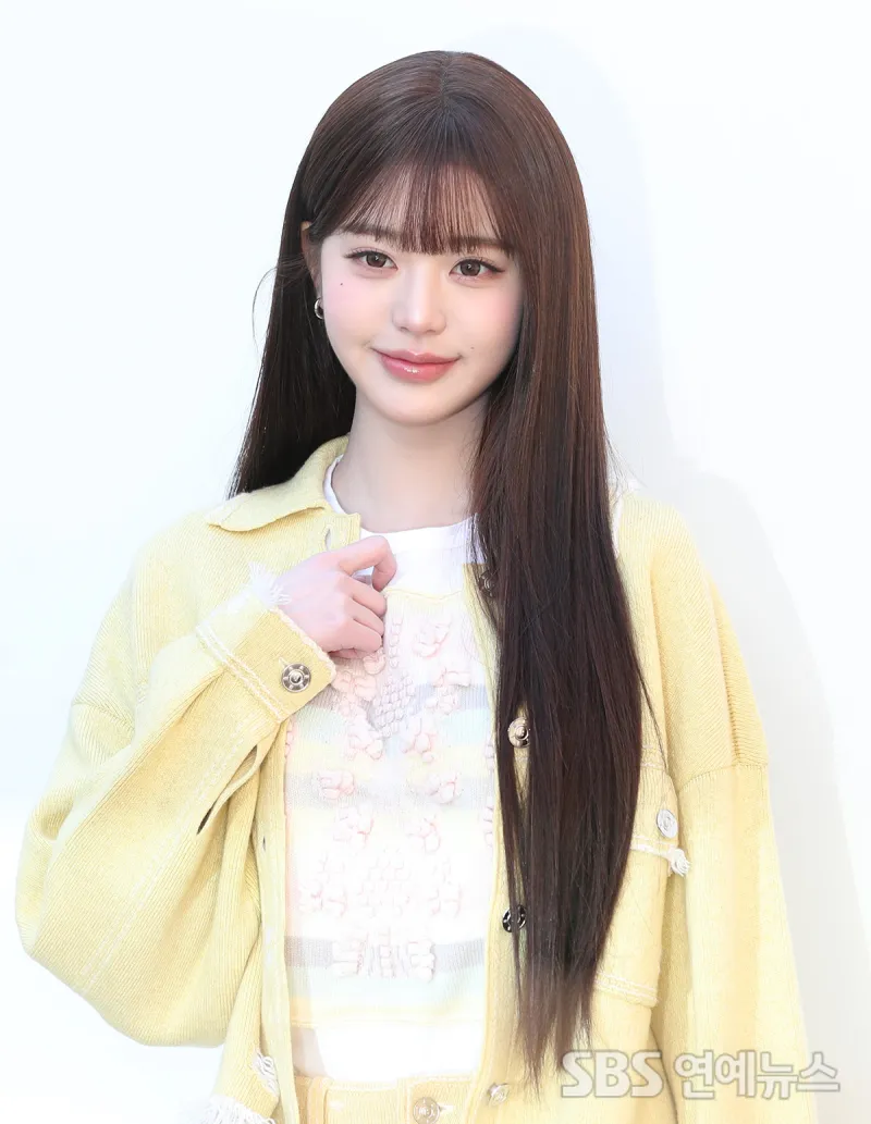 Jang Wonyoung d’IVE lors d’un photo call à Séoul